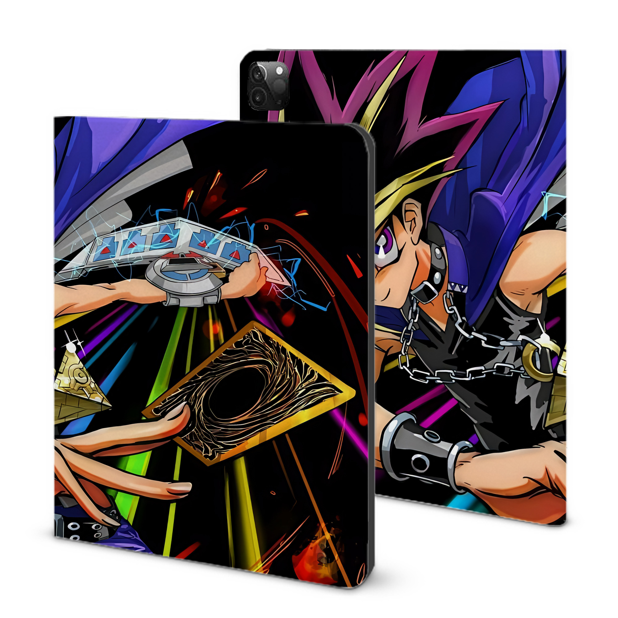 （画像用） 遊☆戯☆王 Yu-Gi-Oh! IPadケース ペンホルダー付き ブックスタイルデザイン